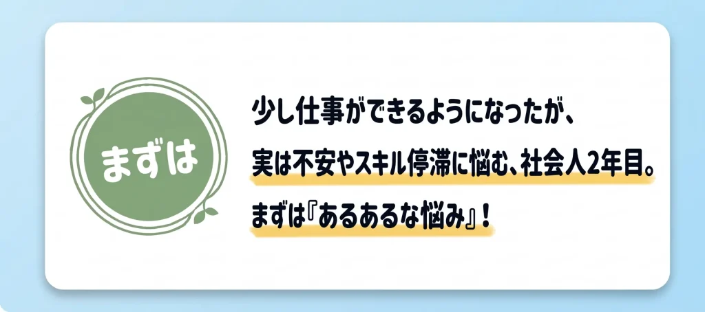 少し仕事ができるようになってきたが、不安が残る