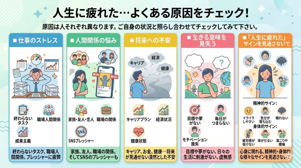 人生に疲れた…よくある原因をチェック！