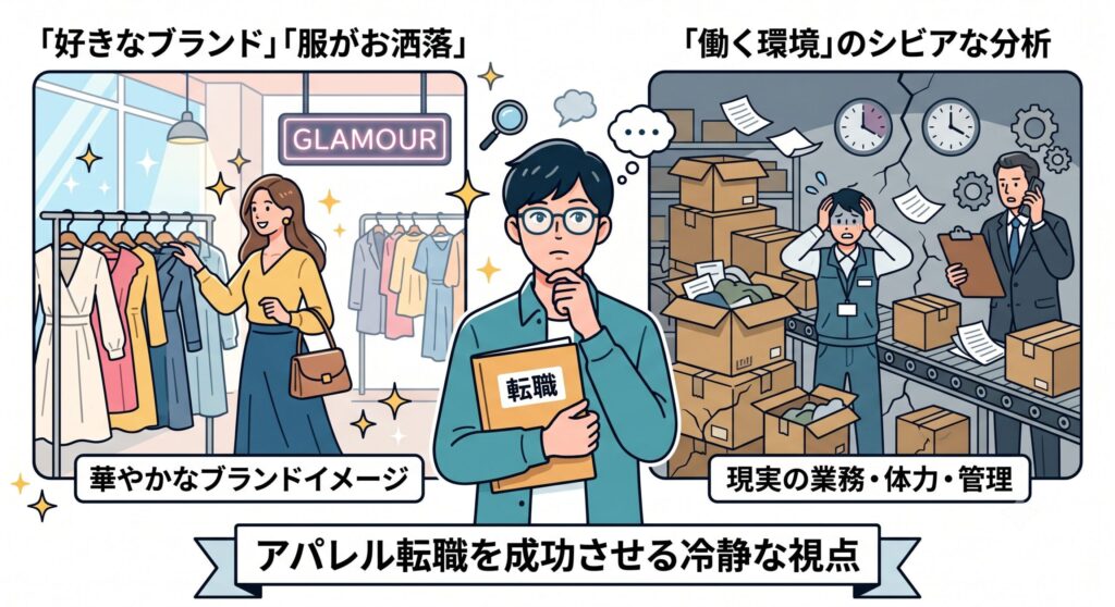 アパレル転職を成功させるために重要な図解