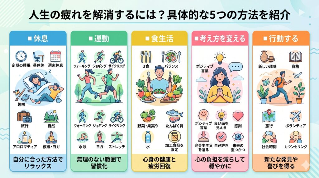 人生の疲れを解消するには？具体的な方法を紹介