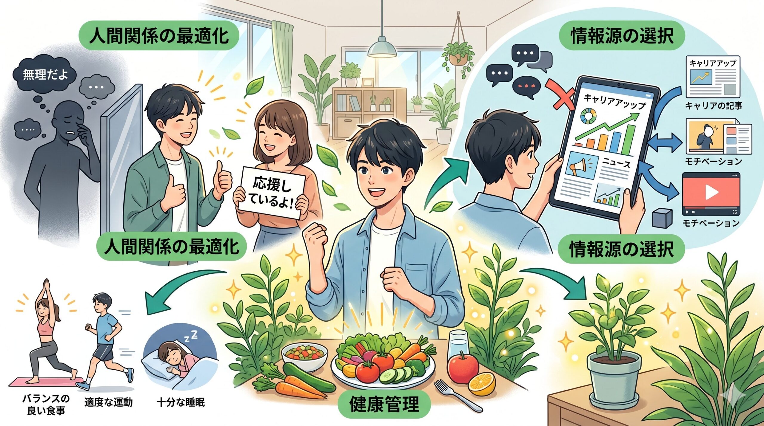 セルフイメージを高めるための環境構築のイメージ図