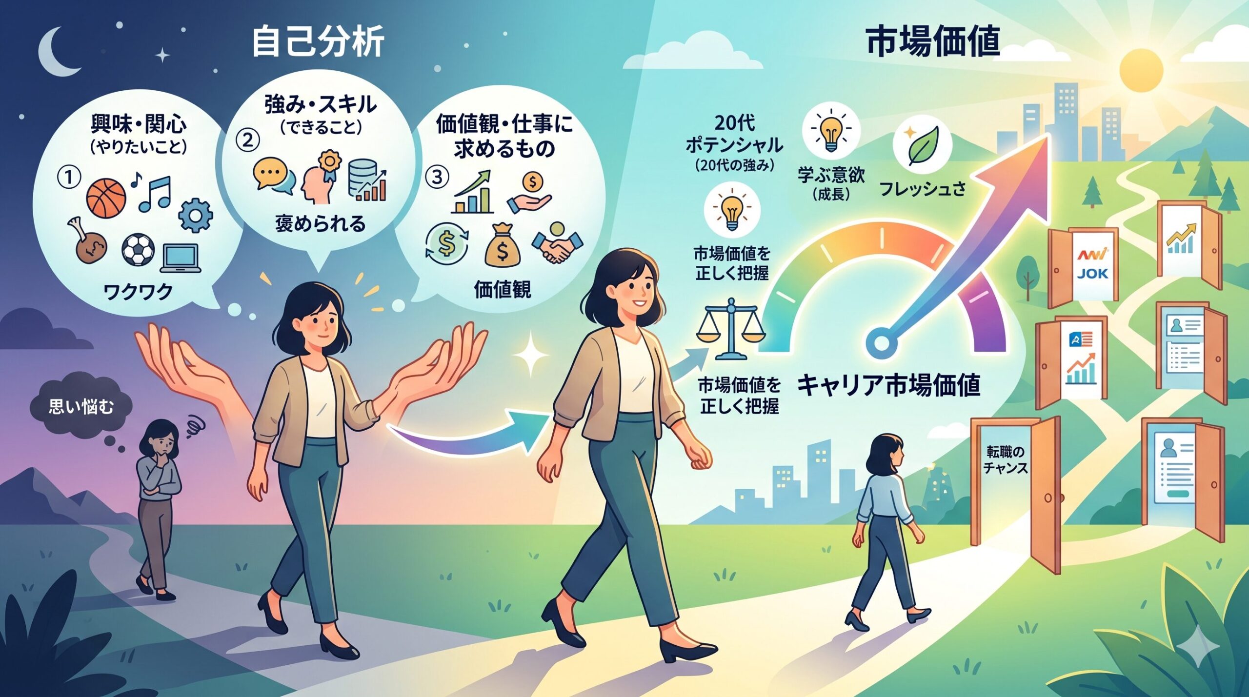キャリア市場価値の概念図
