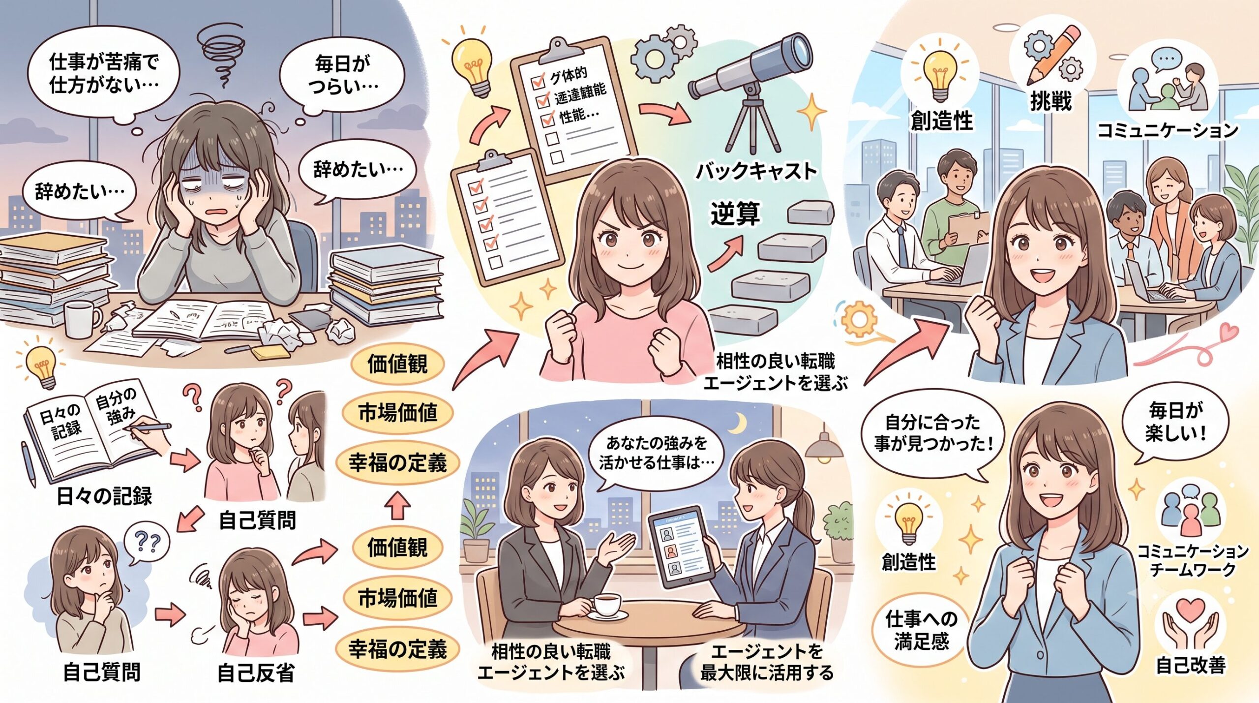 転職エージェント選びと活用法のイメージ