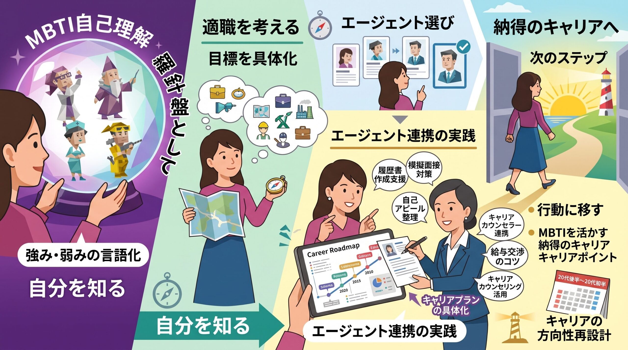 転職エージェント選びと活用法のイメージ