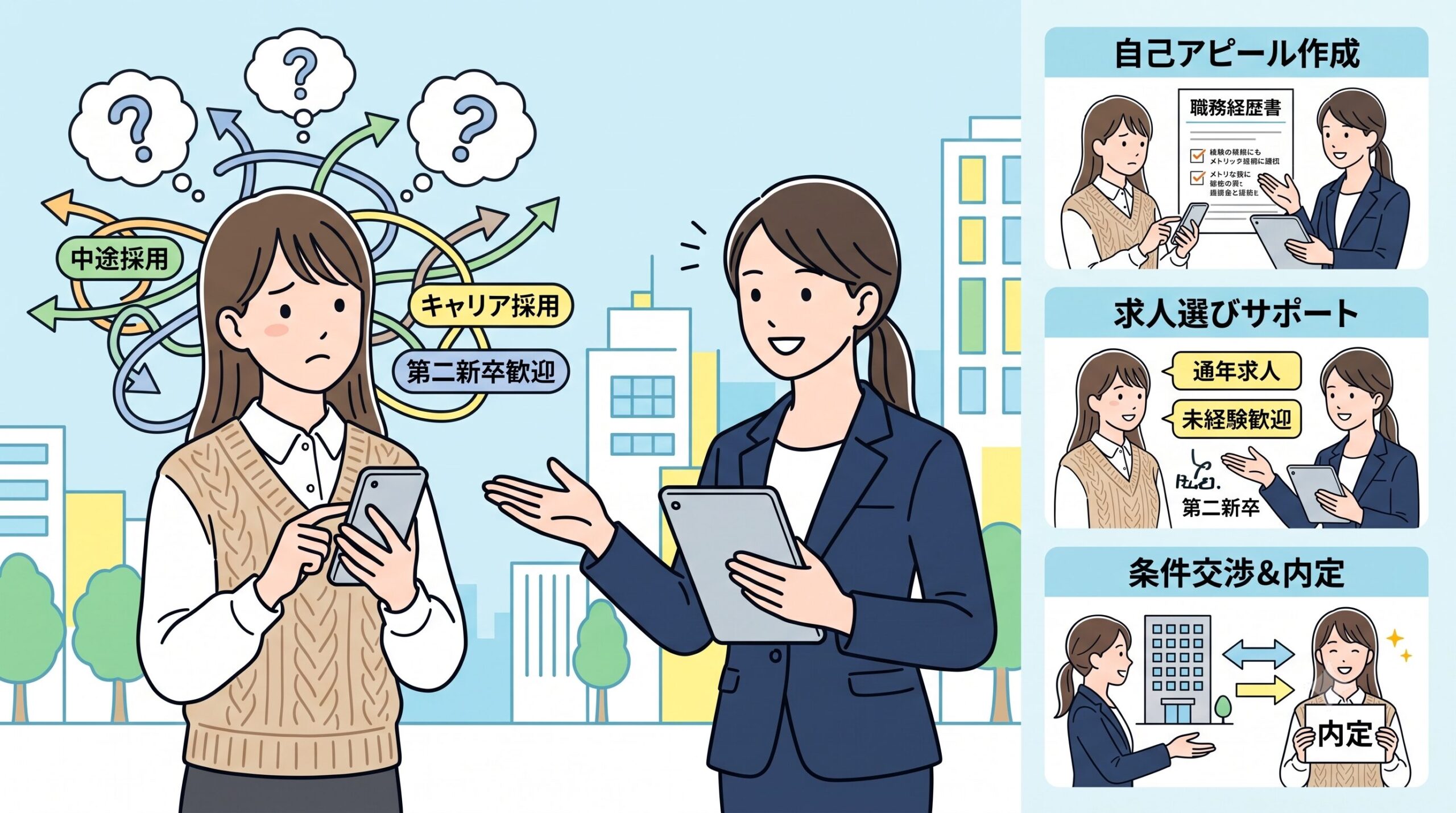 転職エージェント選びと活用法のイメージ
