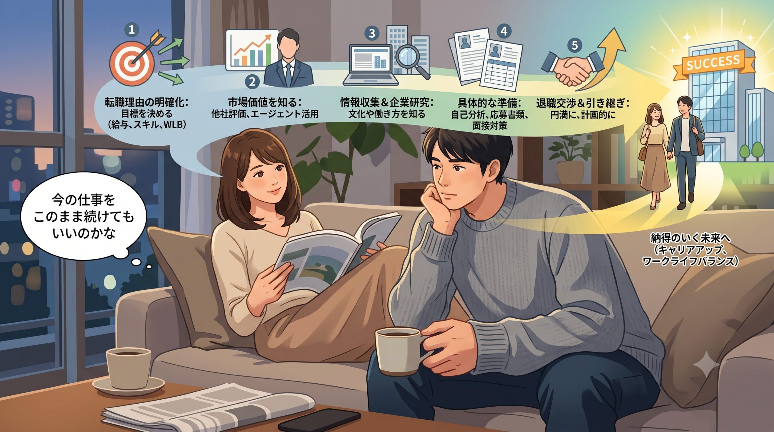 転職検討の具体的なステップ